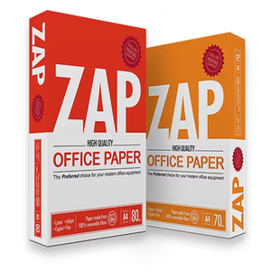 Papier de bureau fiable ZAP A4, feuilles blanches de qualité pour les acheteurs en gros, avec service d'exportation fiable. - Product Image 1