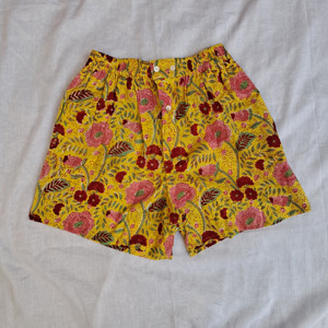 Vêtements pour hommes de qualité supérieure, tissu imprimé en coton cousu, short à boutons, taille élastique et poches, vêtements décontractés pour hommes - Product Image 3