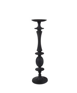 Support à bougie décoratif noir fini pour la décoration intérieure, porte-bougie de haute qualité en aluminium coulé, fait main et personnalisé - Product Image 1