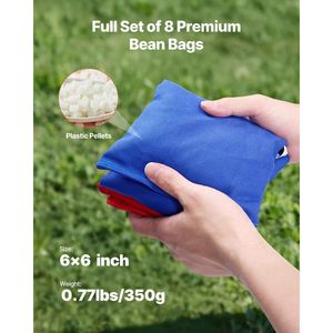 Set da Cornhole Portatile 3x2 ft in MDF, Gioco da Interno ed Esterno per Adulti, Include Tavola per Lancio delle Corn - Product Image 5