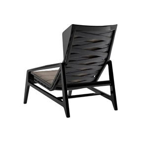 Modern Solid Wood Lounge <b>Chair</b> with Fabric <b>Cushion</b> for Living Room & Hotel Furniture - Product Image 4