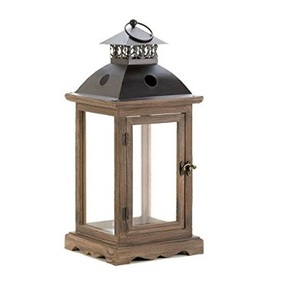 Farol de Metal Largo con Acabado de Cobre y Vidrio, Hecho a Mano, Decorativo para el Hogar, Hoteles, Bodas, Portavelas - Product Image 4