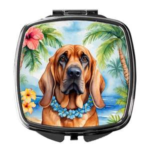 Bloodhound Luau Miroir de maquillage de voyage compact Design portable pliant avec des caractéristiques décoratives Cadeau pour femmes et filles - Product Image 1
