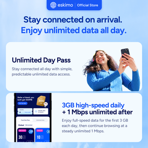 eSIM อเมริกาแบบไม่จำกัด 25 วัน ของเอสกิโม ความเร็วสูง 5G/4G ไม่ต้องใช้ซิมการ์ดจริง พร้อมบริการช่วยเหลือตลอด 24 ชั่วโมง S-USU-25D - Product Image 2