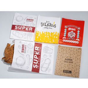 Bolsas de Papel Kraft Autoadhesivas Resistentes a la Grasa, Impresión Personalizada para Envasado de Alimentos como Pizza, Ensaladas, Fideos y Bocadillos - Product Image 3