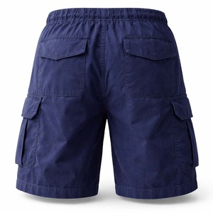 Pantalones Cortos Cargo para Hombre con Logotipo Personalizado, Azules, Multibolsillos, Casuales, con Cordón, para Verano, al por Mayor - Product Image 2