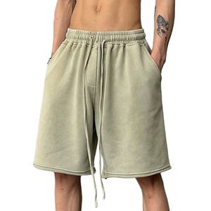 Pantalones Cortos de Felpa Francesa para Hombre, Personalizables con Logotipo, Estilo Casual, Holgados, de Alta Calidad, Color Sólido, para Streetwear, 2026 - Product Image 2