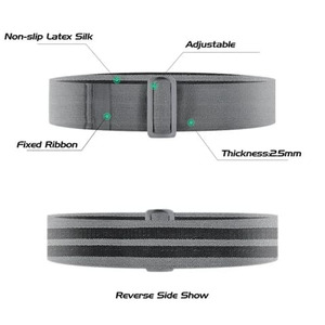 Bandes de Résistance Fines Antidérapantes en Tissu Polyester Coton Haute Élasticité, Cercle Ajustable pour Exercices de Fitness, Squats, Corps et Jambes, OEM - Product Image 5