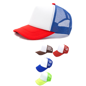 Quick Shipping Promotional Baseball Trucker <b>Hats</b> Blank Mesh Foam 5 Panels Trucker <b>Hats</b> for Sublimation - Product Image 4