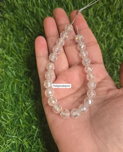 Perlas de Moissanita Blancas Redondas de 8 MM, Corte AAA, Hechas a Mano, Proveedor Mayorista para la Fabricación de Joyería - Product Image 2