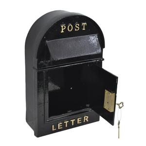 Buzón de correo GR con revestimiento negro, suministros para eventos, buzón personalizado para decoración de jardín de casa de campo, montaje en pared - Product Image 2