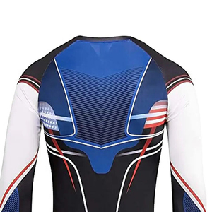 <b>Athletic</b> Men's Rash Guard Long Sleeve Compression Shirt with Moisture Wicking Fabric for Training Gym & Water Sports Rash Guard - Product Image 4