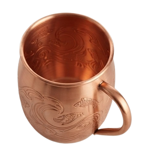 Drink Cocktail Serving <b>Mug</b> Medium Size Metal Handle Engraved Design <b>Copper</b> <b>Mug</b> for Home Metal Julep Cup for Crushed Ice - Product Image 4