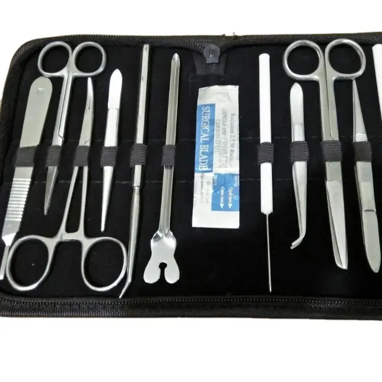 Outils en acier inoxydable de pièce de kit de dissection en gros de haute qualité pour les ensembles chirurgicaux médicaux faits