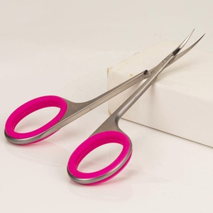 New Arrive Super Quality Green Black Rose Pink Sharp Stainless Steel Russian Curved Cuticle Scissors <b>Professional</b> for Manicure - Product Image 4