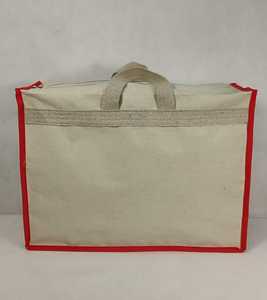 Custom Canvas <b>Tote</b> <b>Bag</b> Cotton Shopping <b>Bag</b> with <b>Zipper</b> Handle Reusable Carry <b>Bag</b> for Travel Daily Use - Product Image 3