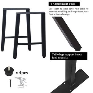 Patas de muebles de metal negro para exteriores Hotel apartamento granja Taller Escuela-para sofás té y mesas de comedor uso - Product Image 5