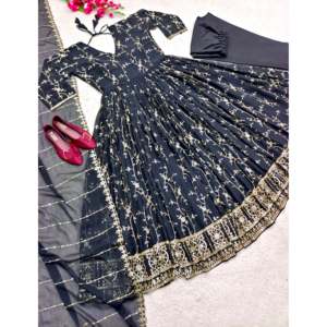 ชุดเดรสออกงานปาร์ตี้ดีไซน์เนอร์พร้อม pent and dupatta หรูหราและ dupatta รวม - Product Image 4