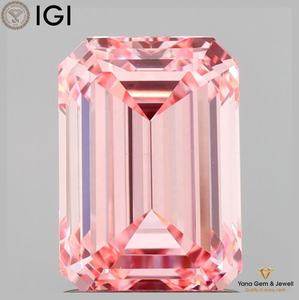 Diamante CVD Cultivado en Laboratorio de 1.50 Quilates, Corte Esmeralda, Color Rosa Intenso, Claridad VVS2, con Certificado IGI para Joyería Personalizada - Product Image 1