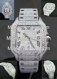 Reloj de Hombre con Moissanita VVS Helada y Esfera con Números Romanos, Pasa Prueba de Diamantes, Joyería de Lujo Estilo Hip-Hop - Product Image 5