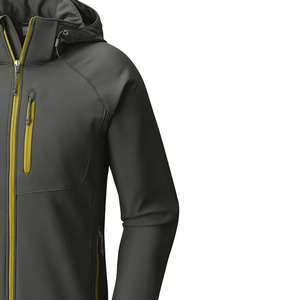 Veste softshell imperméable pour homme, légère, à capuche, coupe-vent, pour entraînement en extérieur et salle de sport, avec logo personnalisé du fabricant. - Product Image 5