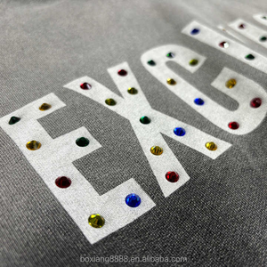 Streetwear pullover personnalisé, sweat à capuche court avec strass épais et délavé à l'acide, sweats à capuche pour hommes - Product Image 6