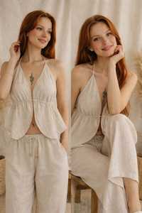 Top Halter de Lino Bohemio Vintage para Mujer, Sin Mangas, con Espalda Descubierta, Corte Holgado, Transpirable, Color Sólido, para Invierno, Primavera y Verano - Product Image 2