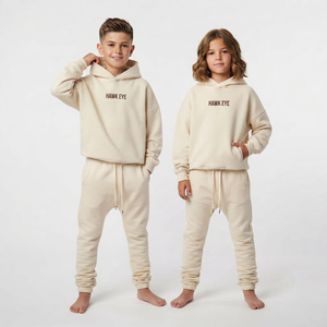 Conjunto de Sudadera con Capucha y Pantalones Deportivos Unisex para Niños, Estilo Acid Wash, Corte Holgado, Ropa Casual Urbana, Proveedor de Ropa con Logotipo Personalizado - Product Image 1