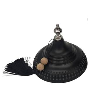 Quemador de Incienso Negro Mate al por Mayor, Incensario de Metal de Lujo con Borla, Decoración Moderna para Mesa, Hogar y Ramadán - Product Image 4
