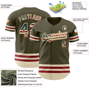 Custom Breathable Plus Size Short Sleeve <b>Baseball</b> <b>Jersey</b> Personalized Team Name & Number Sublimation Full Button up OEM - Product Image 3