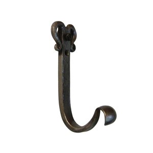 Perchero de pared doble de hierro forjado a mano estilo industrial, acabado vintage antiguo, para colgar abrigos, toallas y llaves en la entrada. - Product Image 5