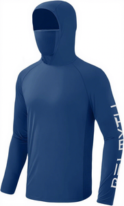 Sudadera con Capucha para Hombre, de Secado Rápido, Impermeable, Transpirable, Ligera, de Poliéster y Spandex Sublimado, con Máscara Facial y Manga Larga para Pesca - Product Image 6