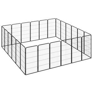 Corral Plegable Grande para Perros, de Acero con Recubrimiento de Polvo Negro, Puertas y Corrales para Mascotas - Product Image 3