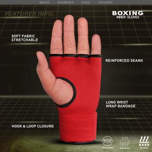 Gants d'entraînement Farabi Sports personnalisés avec logo, rembourrés en gel, demi-doigts, avec sangle auto-agrippante pour MMA, Muay Thai, et bandages de main pour enfants - Product Image 3