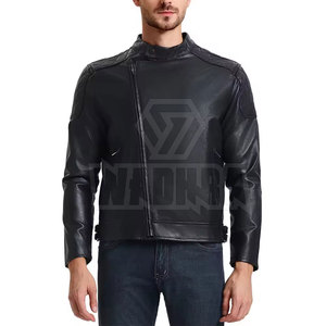 Elegant Zip Front <b>Leather</b> <b>Jacket</b> with Quality Craftsmanship Comfortable Feel and Versatile <b>Winter</b> <b>Jacket</b> - Product Image 2