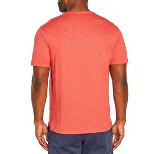 T-shirts pour hommes en coton léger de 180 g, couleur rose, manches courtes, style streetwear d'été, col rond, avec poche poitrine - Product Image 2