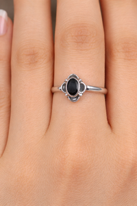 Natural Black Onyx Gemstone <b>Ring</b> 925 Sterling <b>Silver</b> Oval Cabochon Handmade Women <b>Men</b> Jewelry Wholesale Supplier for Women Her - Product Image 2