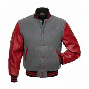 Chaquetas Varsity con Mangas de Cuero Negro y Naranja, Chaquetas de Béisbol Universitarias de Tela de Lana con Diseño Personalizado, Transpirables - Product Image 6