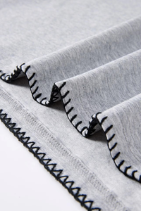 Camiseta de hombre de corte regular con costuras en contraste, de punto grueso de poliéster/algodón, color liso, estilo urbano, ecológica, con hombros caídos. - Product Image 4