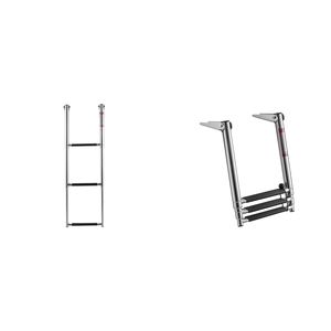 Scaletta Telescopica Pieghevole in Acciaio Inossidabile a 3 Gradini per Piscina, Capacità 600 Libbre, Accessori per Ingresso Posteriore - Product Image 1