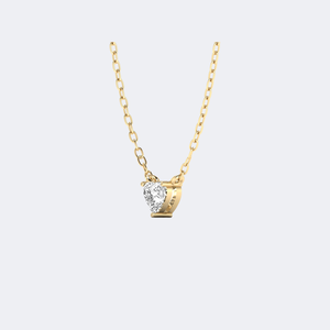 Collier solitaire en or avec diamant de laboratoire en forme de cœur 0,50 carat, couleur DEF, pureté VVS VS, taille brillant, serti à griffes, pendentif bijou - Product Image 2