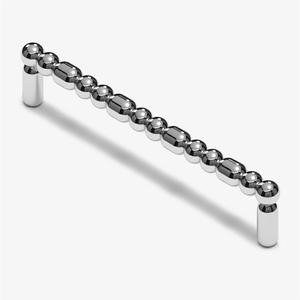 Modern Beaded Cabinet Handle Brushed Brass Drawer <b>Pull</b> <b>for</b> Kitchen & Furniture - Product Image 2