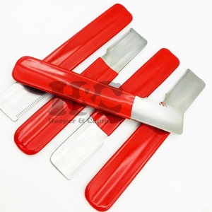 Eco-Friendly Stainless Steel Stripping Knives for Terriers <b>Dog</b> Grooming Combs Red Stripping Knife - Product Image 5