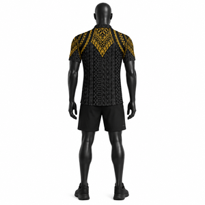 Polo Homme Décontracté à Manches Courtes Imprimé Tribal Polynésien, Nouvelle Collection 2026, Vente en Gros Direct Usine, OEM ODM Personnalisé - Product Image 3