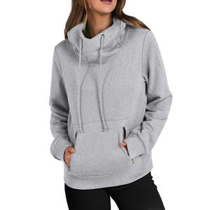 Sudadera con Capucha Lisa de Gran Tamaño con Logotipo Personalizado, Hombros Caídos, Estilo Urbano para Mujer - Product Image 1