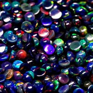 5mm Natural Ethiopian Black <b>Opal</b> Round Cabochons Flashy Black <b>Opal</b> Loose Gemstones Wholesale <b>Opal</b> Cabochons at Factory Price - Product Image 6