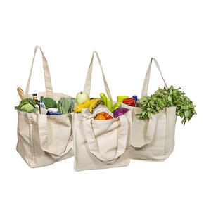 Custom Eco Friendly Natural Cotton <b>Canvas</b> Tote <b>Bag</b> with Promotional Logo <b>Large</b> Reusable Grocery Shopping <b>Bag</b> - Product Image 2