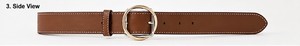 Premium Genuine Leather <b>Belt</b> for Women Wide Fashion Waist <b>Belt</b> Gold <b>Silver</b> Double <b>Buckle</b> OEM Wholesale Custom Logo - Product Image 4
