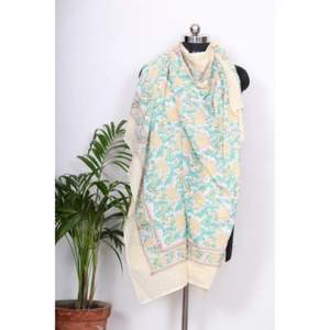 High Quality Handmade Block Printed Women's Bandeau Pareo <b>Sarong</b> Dress Customizable Floral Cotton <b>Beach</b> <b>Wrap</b> cotton scarf/pareo - Product Image 5