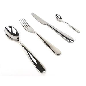 Juego de Cubiertos de Acero Inoxidable de 4 Piezas al por Mayor: Cuchillo, Tenedor, Cuchara y Cucharilla con Acabado Pulido Elegante. - Product Image 1